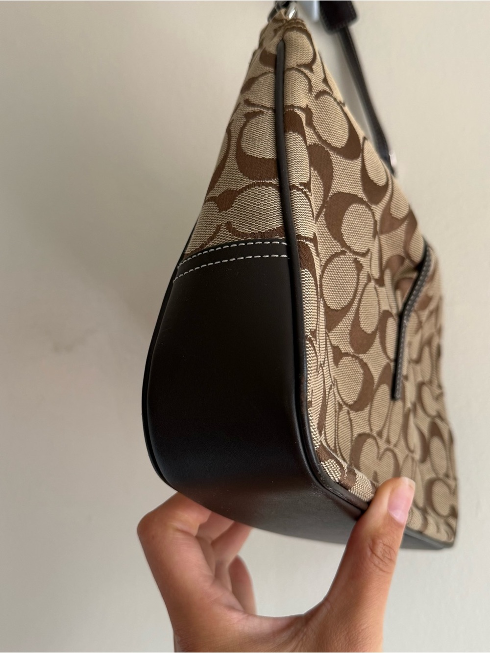 Coach Hamilton Brown Signature Monogram Shoulder Bag - Picture 4 of 9